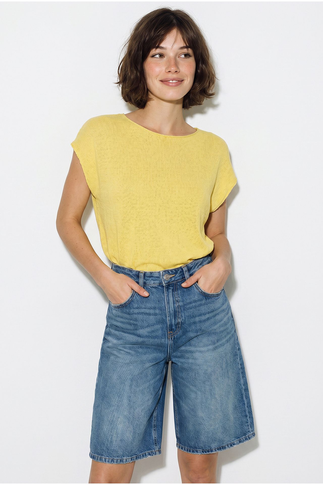 LUCCI Striped Boat Neck Knit Top 4