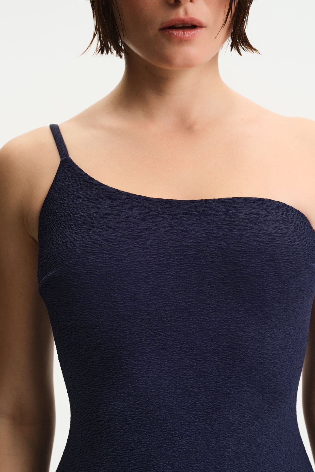 PENTI Hailey One Shoulder Textured Swimsuit 3