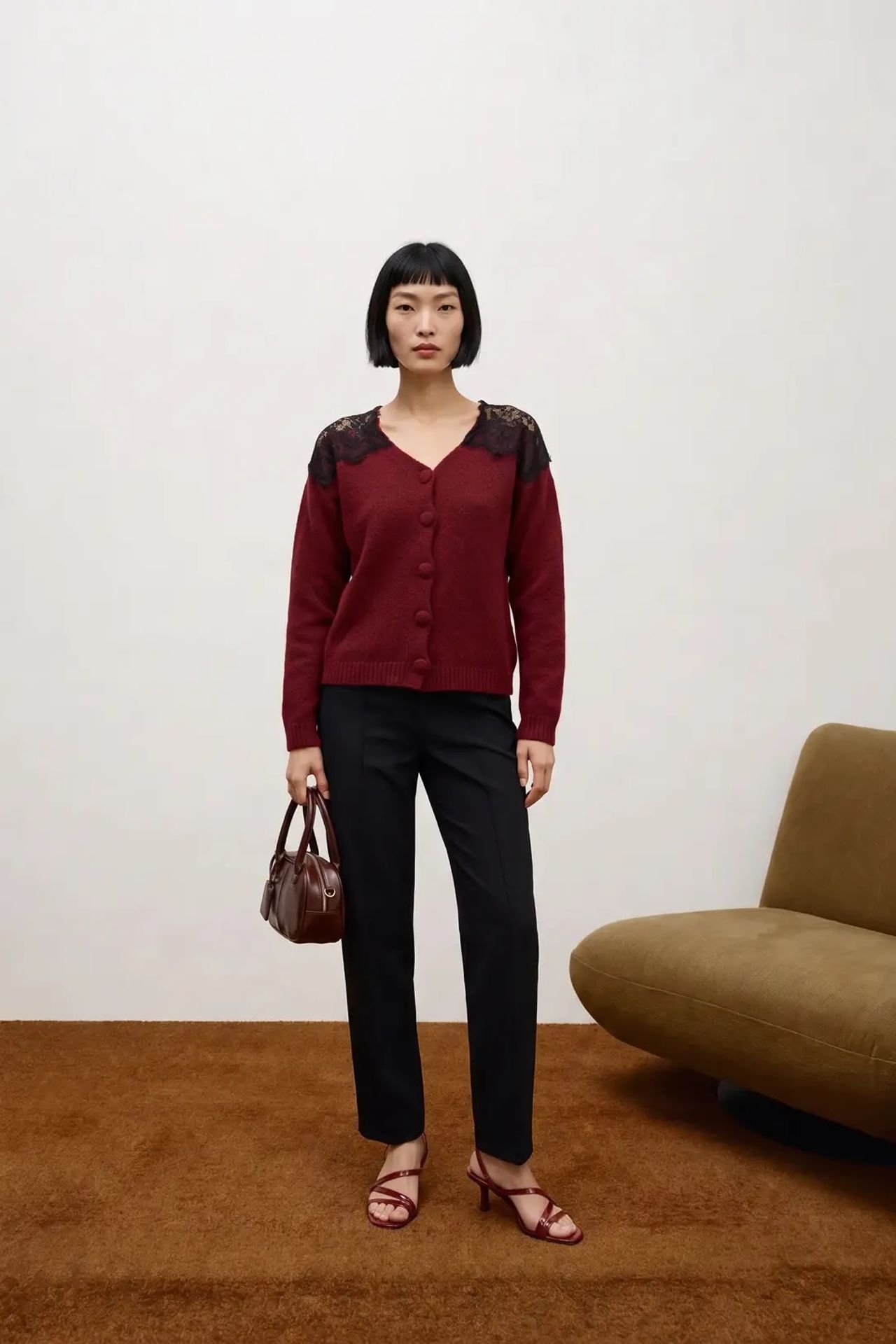 MY FASHION Önden Açık Rahat Örme Hırka 4
