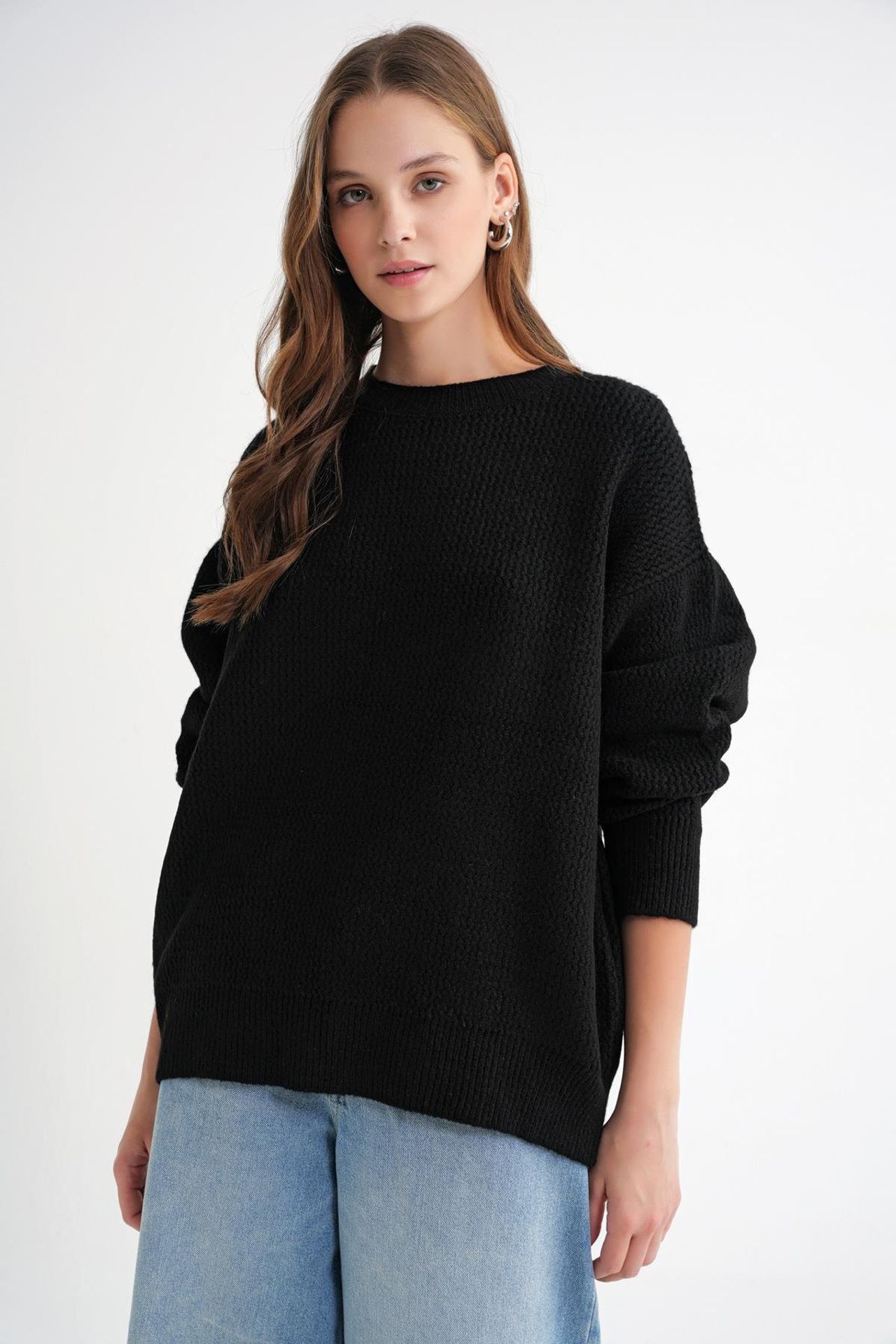 Mixray Long Sleeve Ribbed Knit Sweater 3