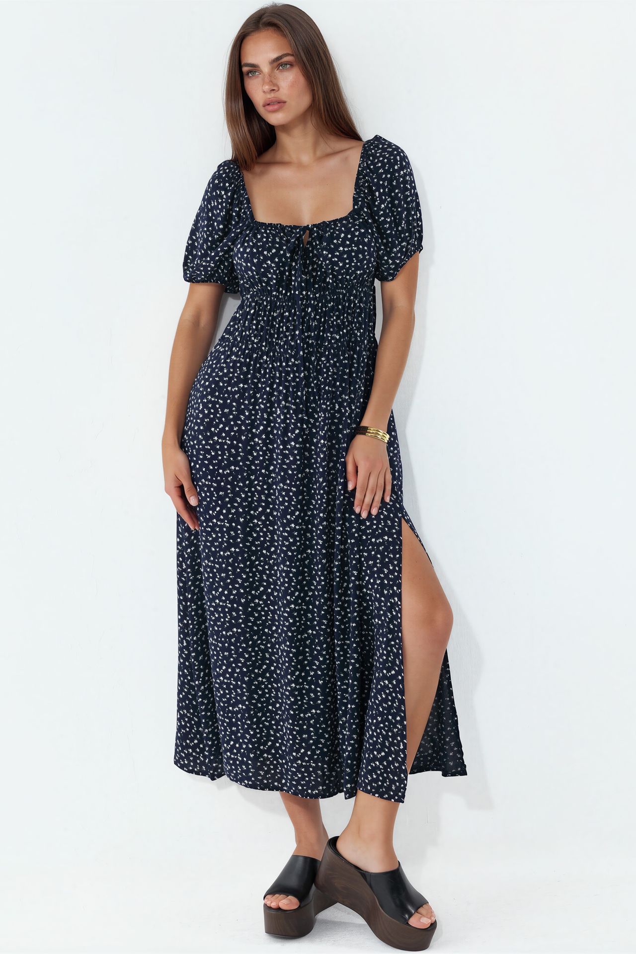 BUSEM Women's Viscose Poplin Midi Dress 1