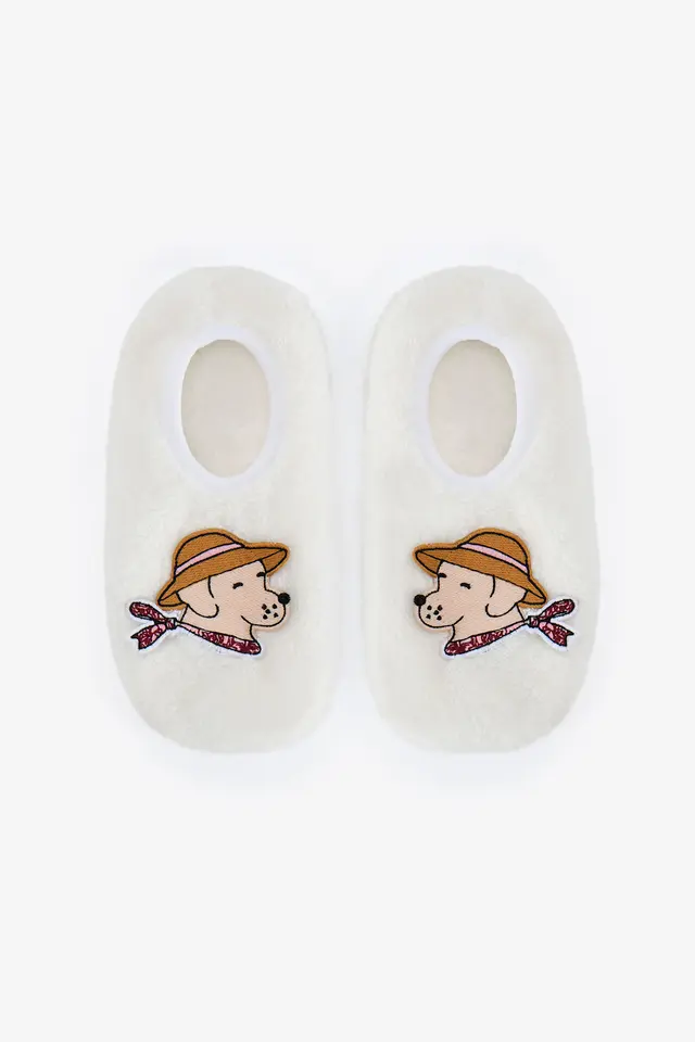 PENTI Kırık Countryside Dog Pattern Slipper Socks