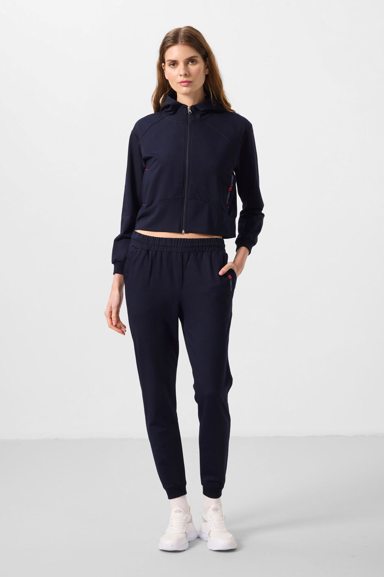 TOMMY Oversized Hooded Zip Sweatshirt And Pants Set 5