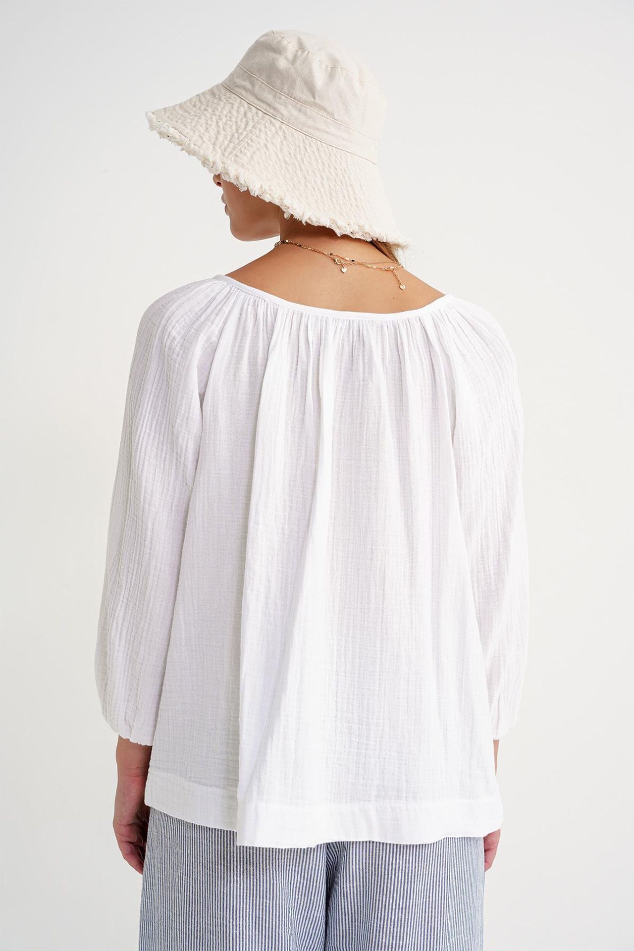 Mixray Buttoned Muslin Blouse 6