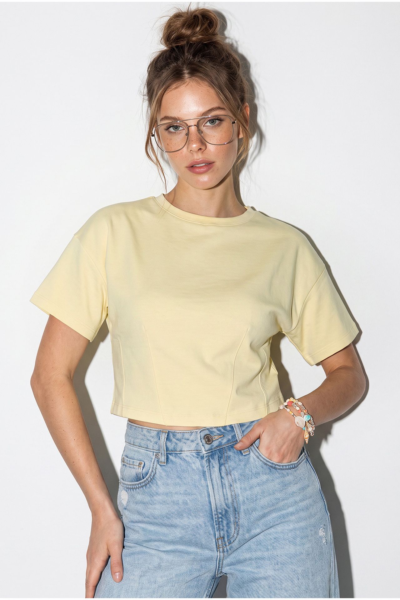 LUCCI Cotton Blouse With Elastane 4