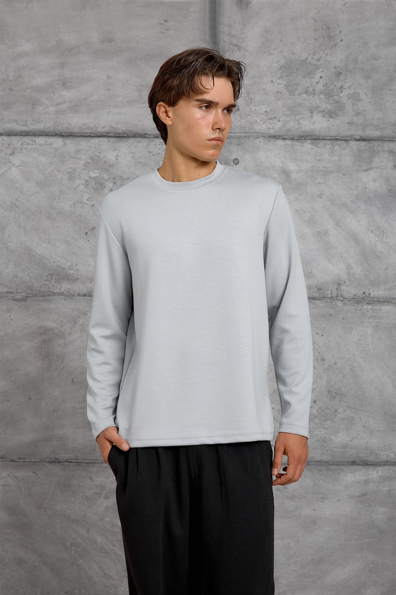 NOMARC Normal Kalıp Bisiklet Yaka Sweatshirt 6