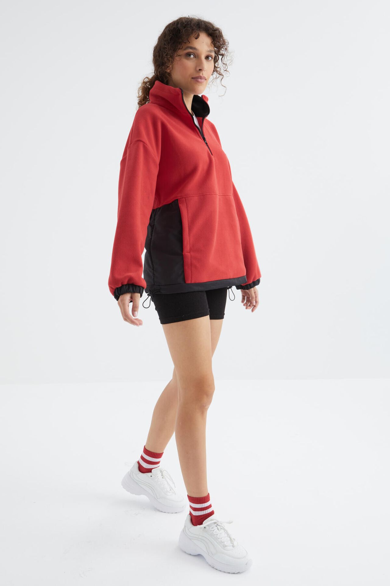 TOMMY Oversized Half-zip Plush Sweatshirt 6