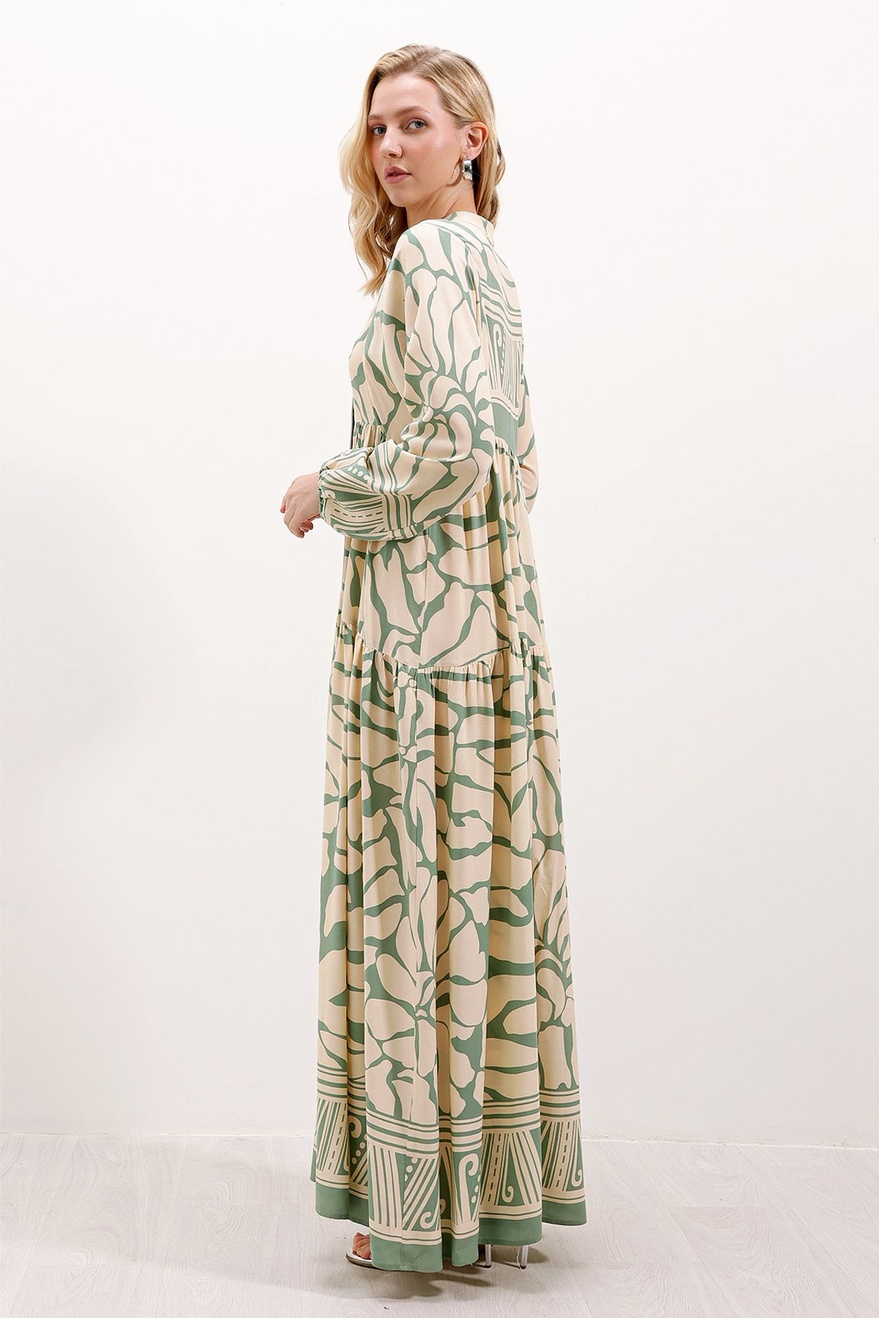 BDART Printed V-Neck Maxi Dress