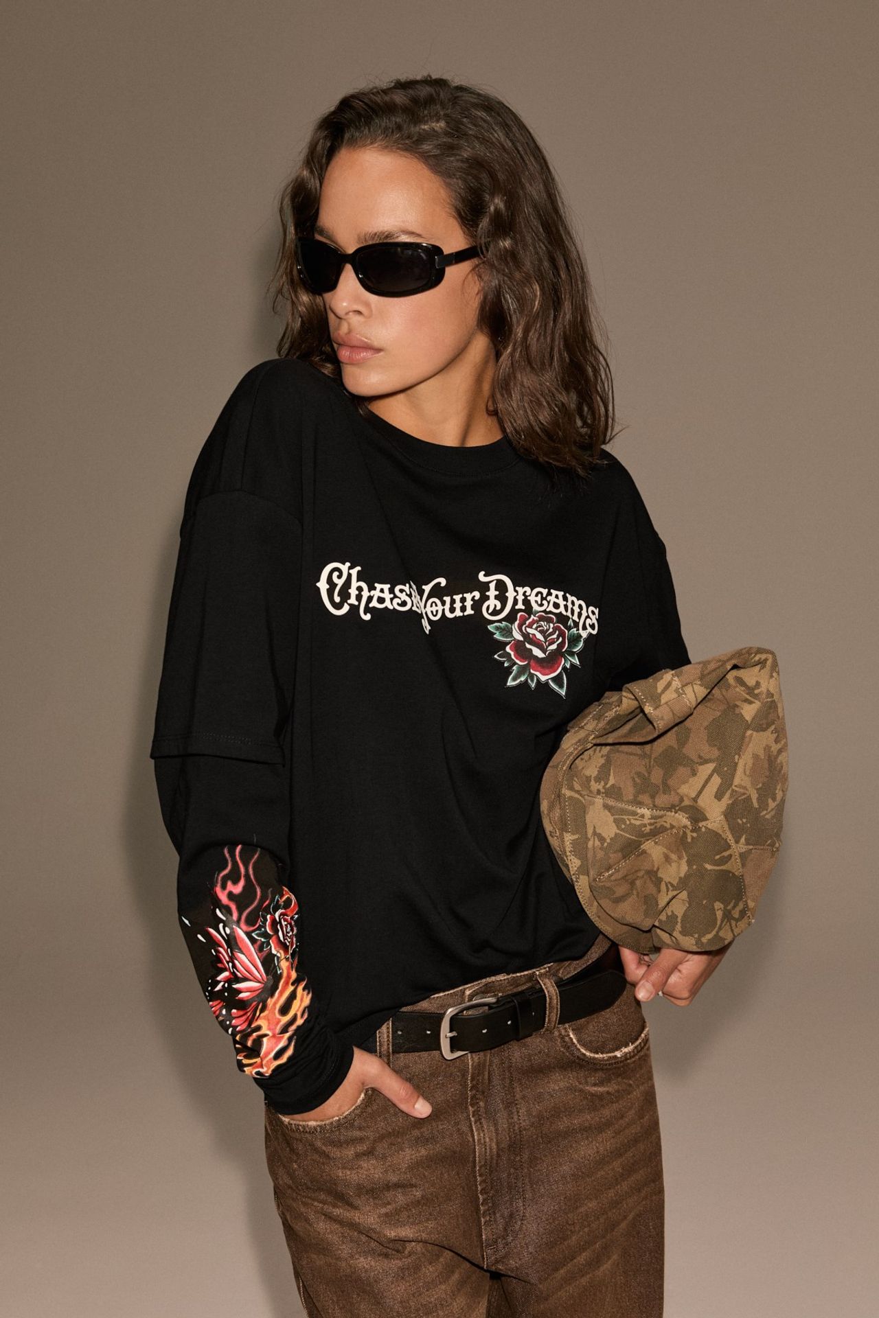 GRIMELANGE Printed Long Sleeve Crew Neck T-Shirt 3