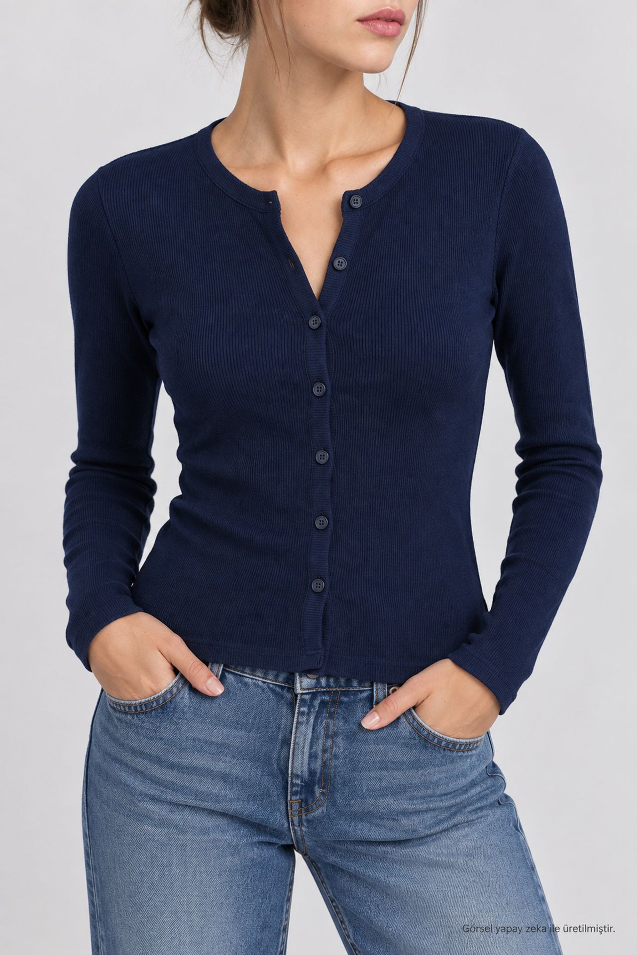 ISTANBUL Slim Fit Ribbed Knit Cardigan 4