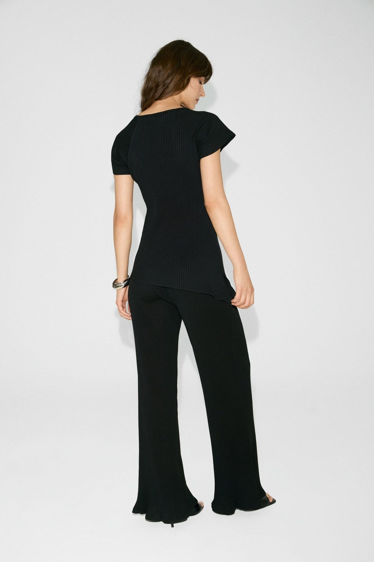 ETHIQUET Asymmetric Raglan Sleeve Wide Leg 2-Piece Set 6