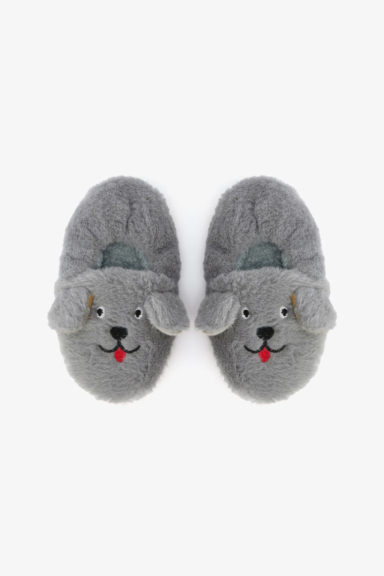 PENTI Boys' Bear Embroidered Soft Textured Slipper Socks 1