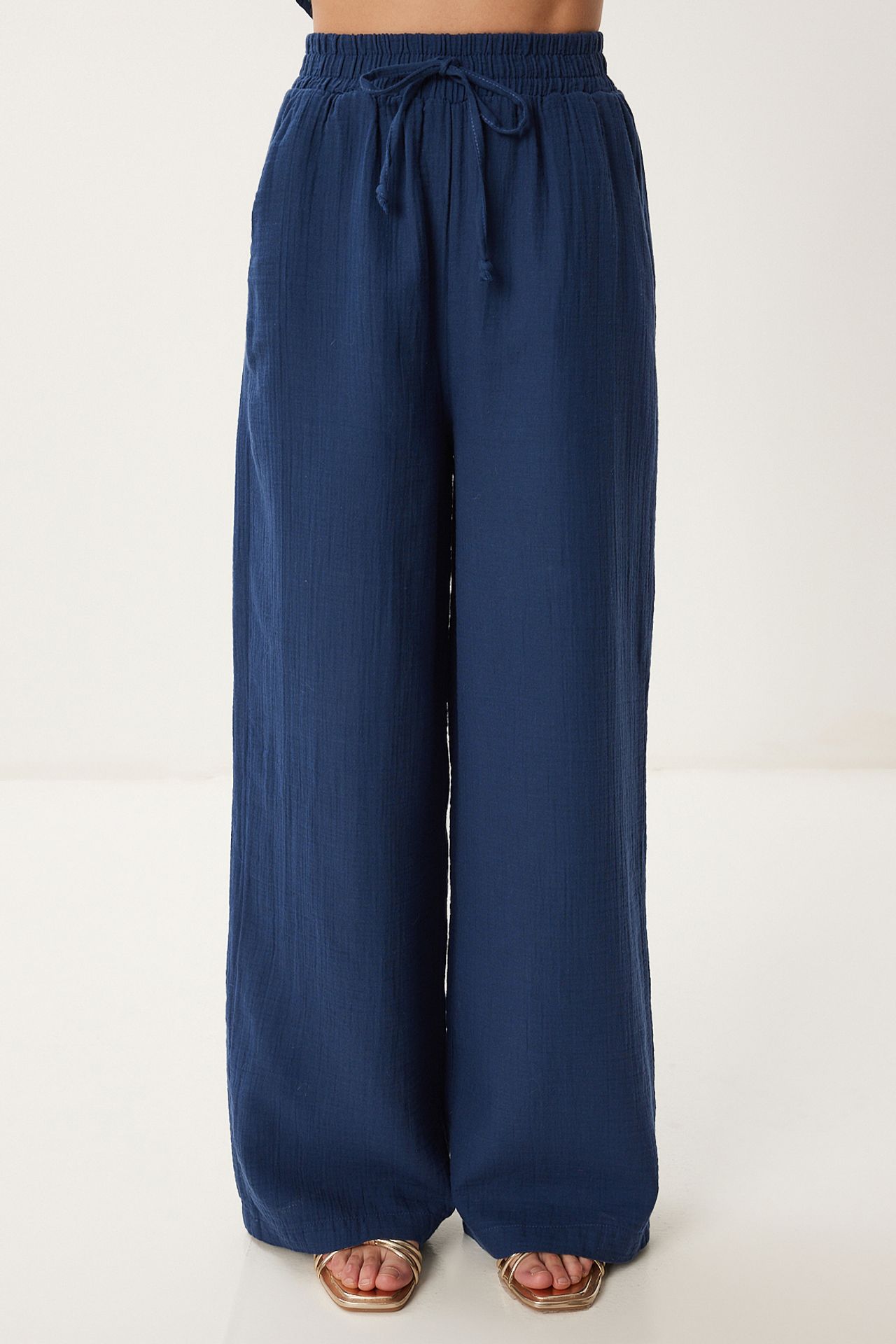 ISTANBUL High Waist Wide Leg Two-Piece Co-ord Set with Shirt Collar 5
