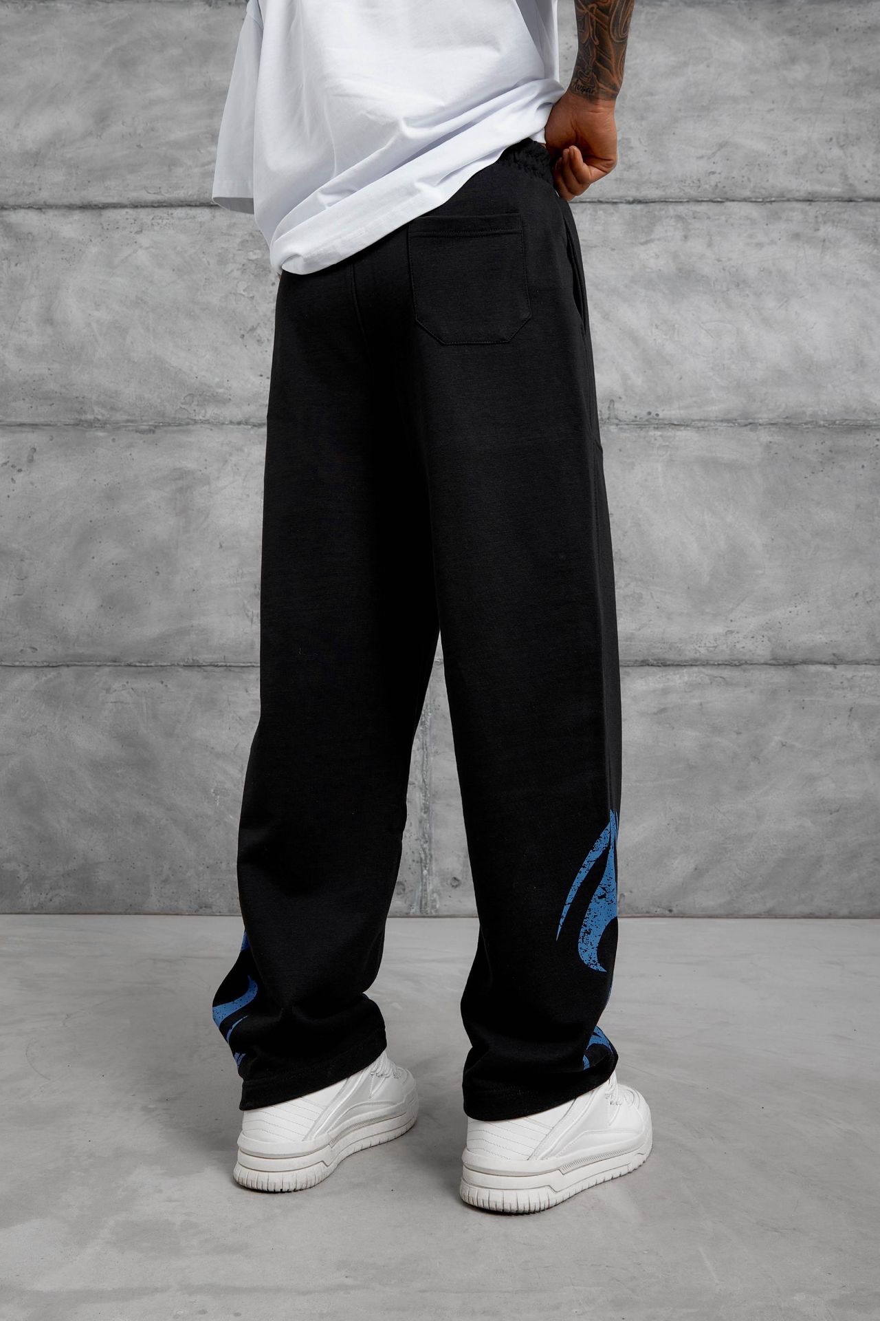 NOMARC Desenli Geniş Paça Büzgü İpli Jogger 5