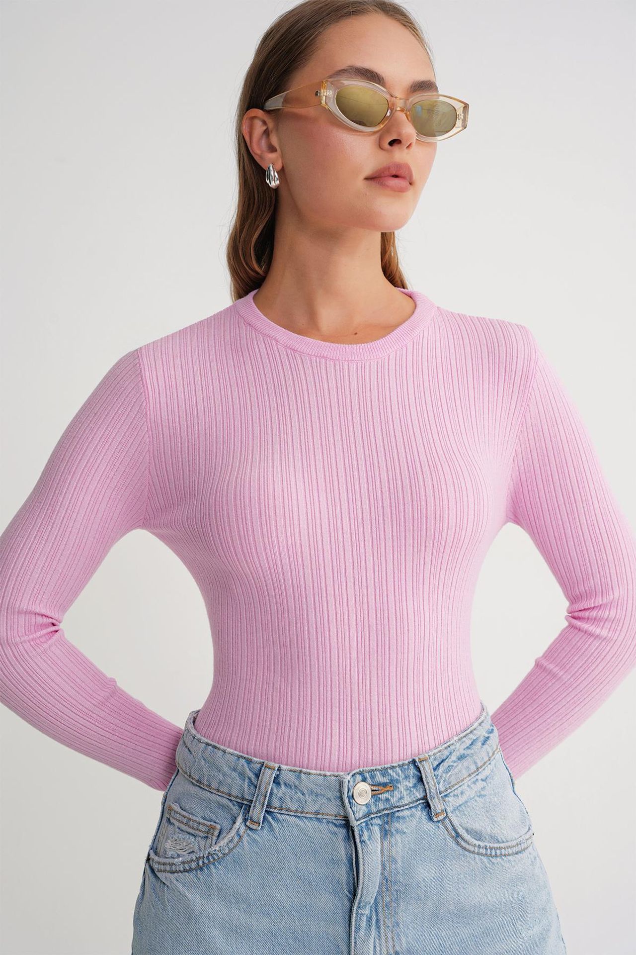 Mixray Soft Textured Ribbed Fitted Top 2