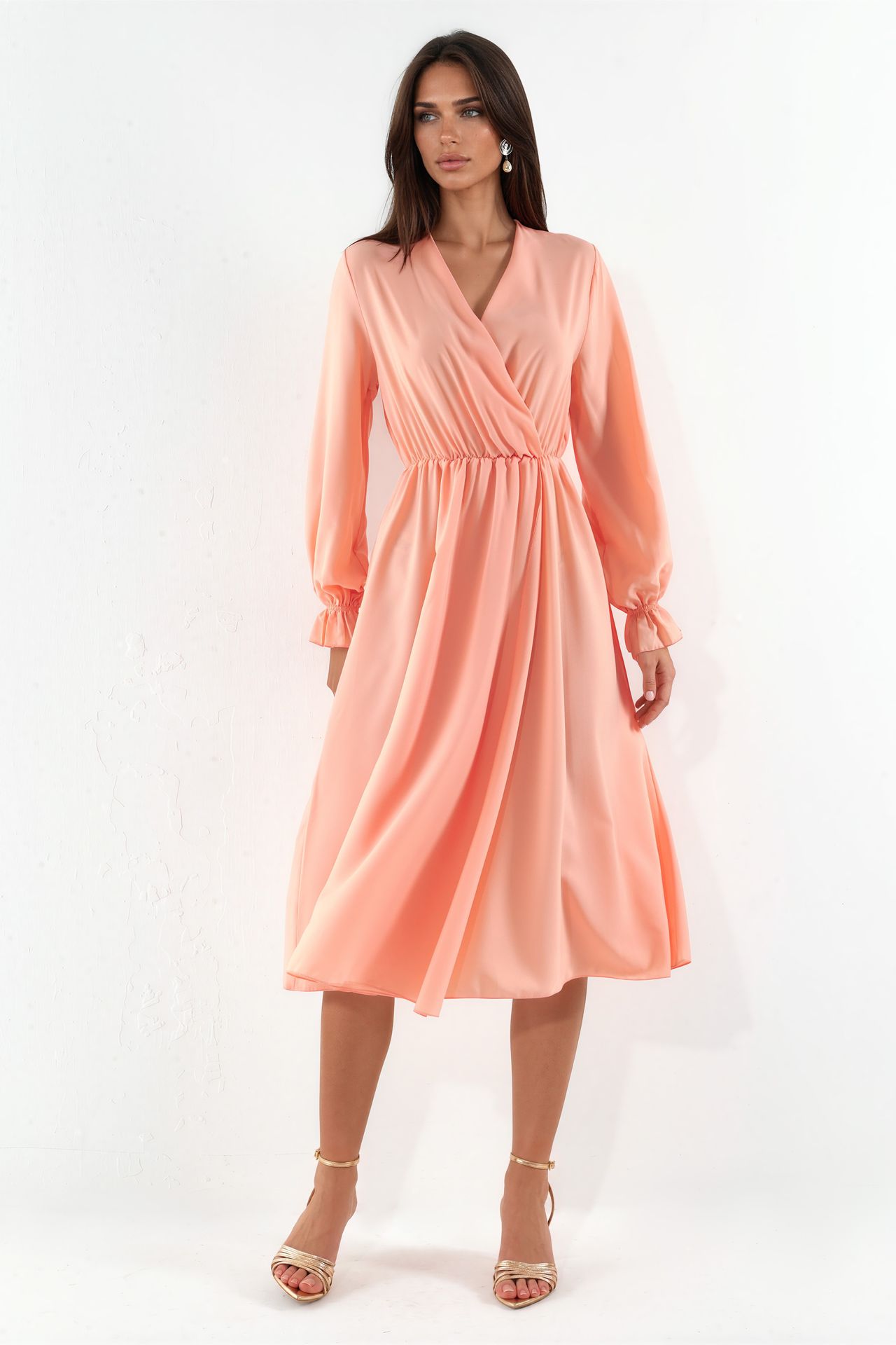 MSN Belted Wrap Midi Dress 5