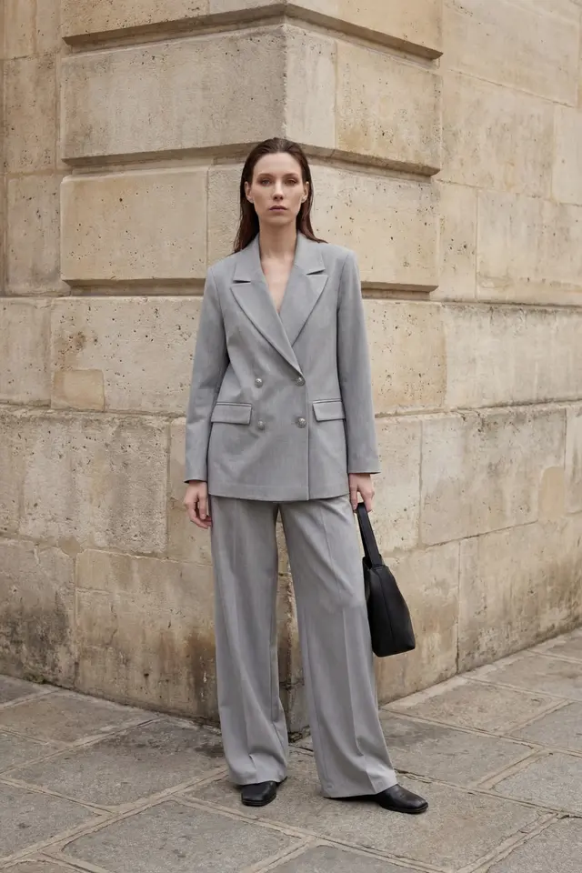 MY FASHION Buttoned Blazer Jacket