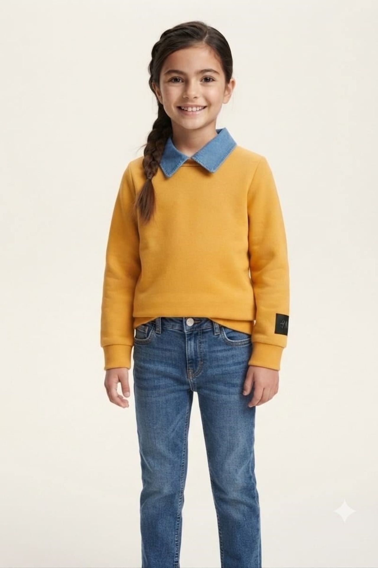 HİLAL AKINCI KİDS Genç Bisiklet Yaka Sweatshirt 1