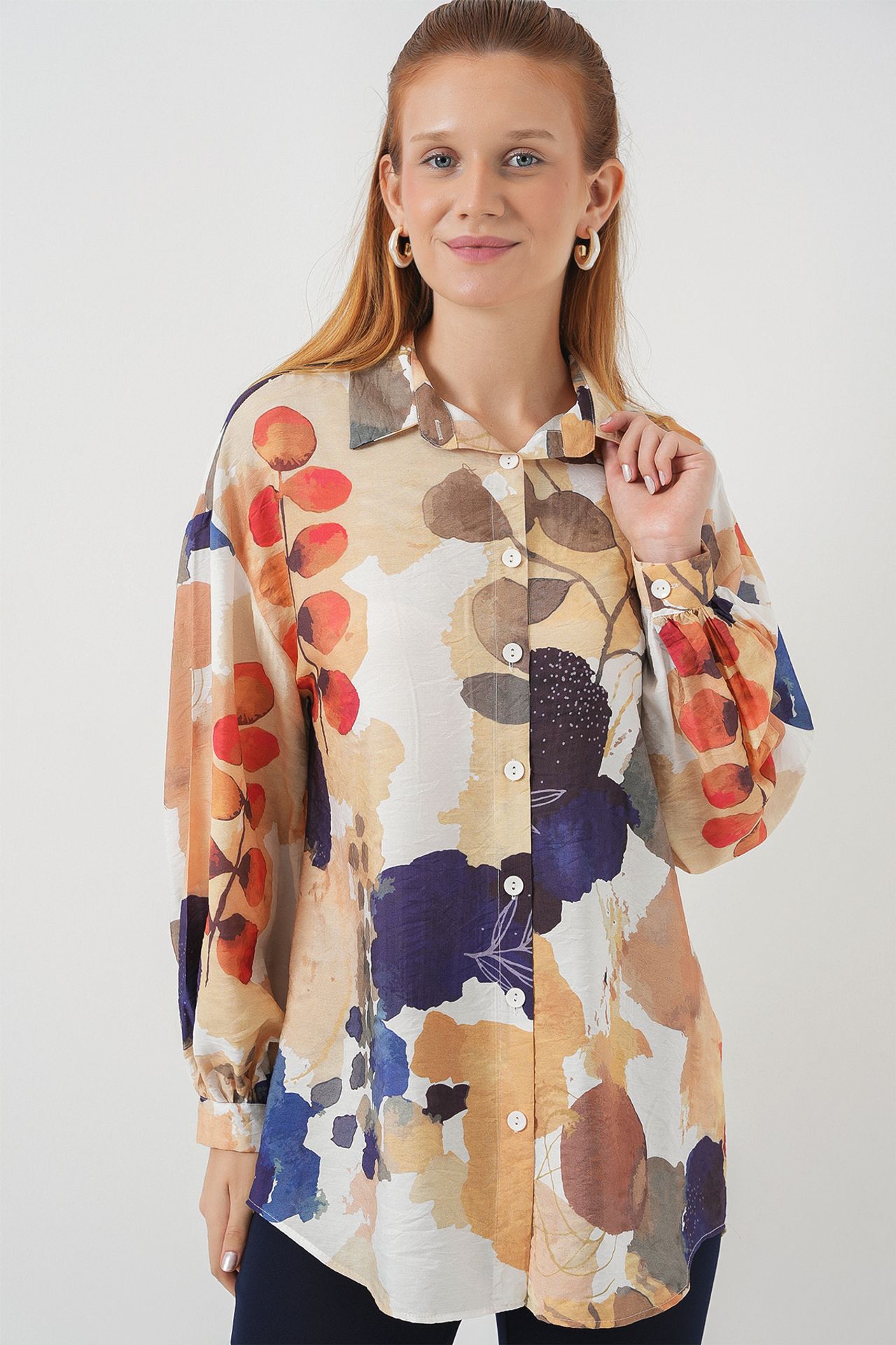 BDART Oversized Floral Button-Up Shirt 4