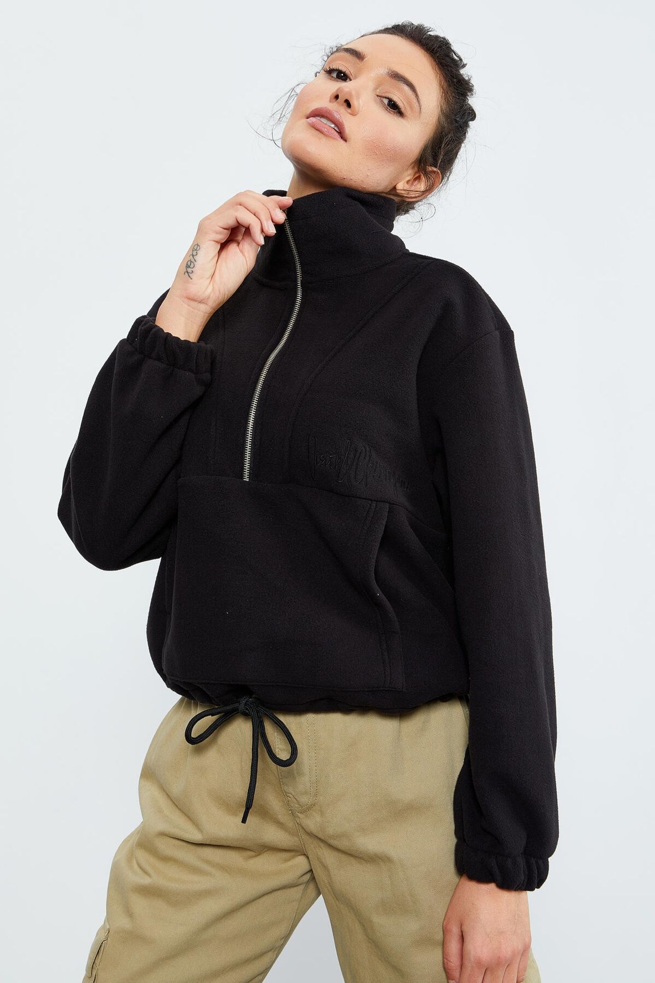 TOMMY Oversized Half-zip Plush Sweatshirt 1