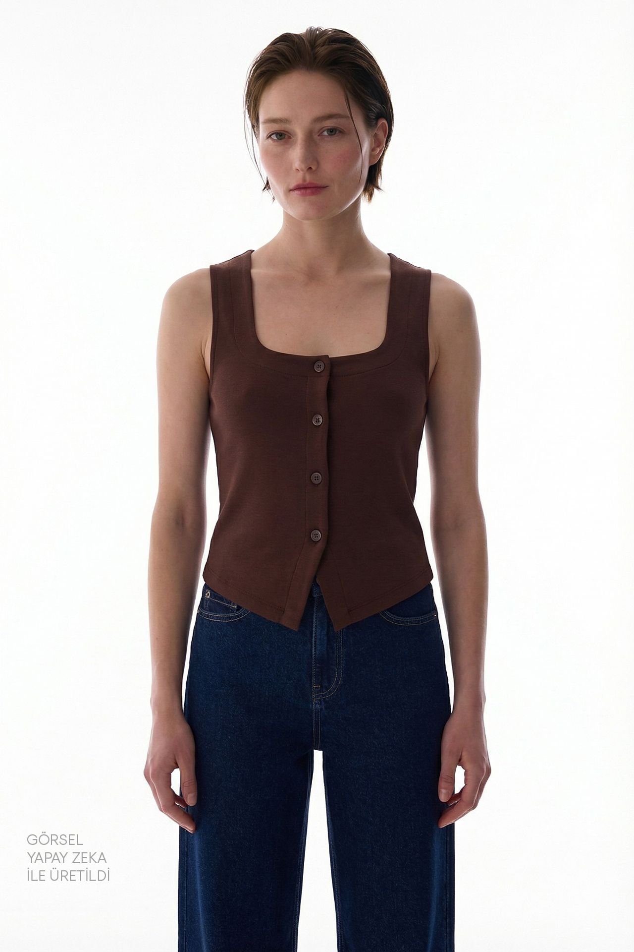 PENTI Square Neck Modal Tank Top 2