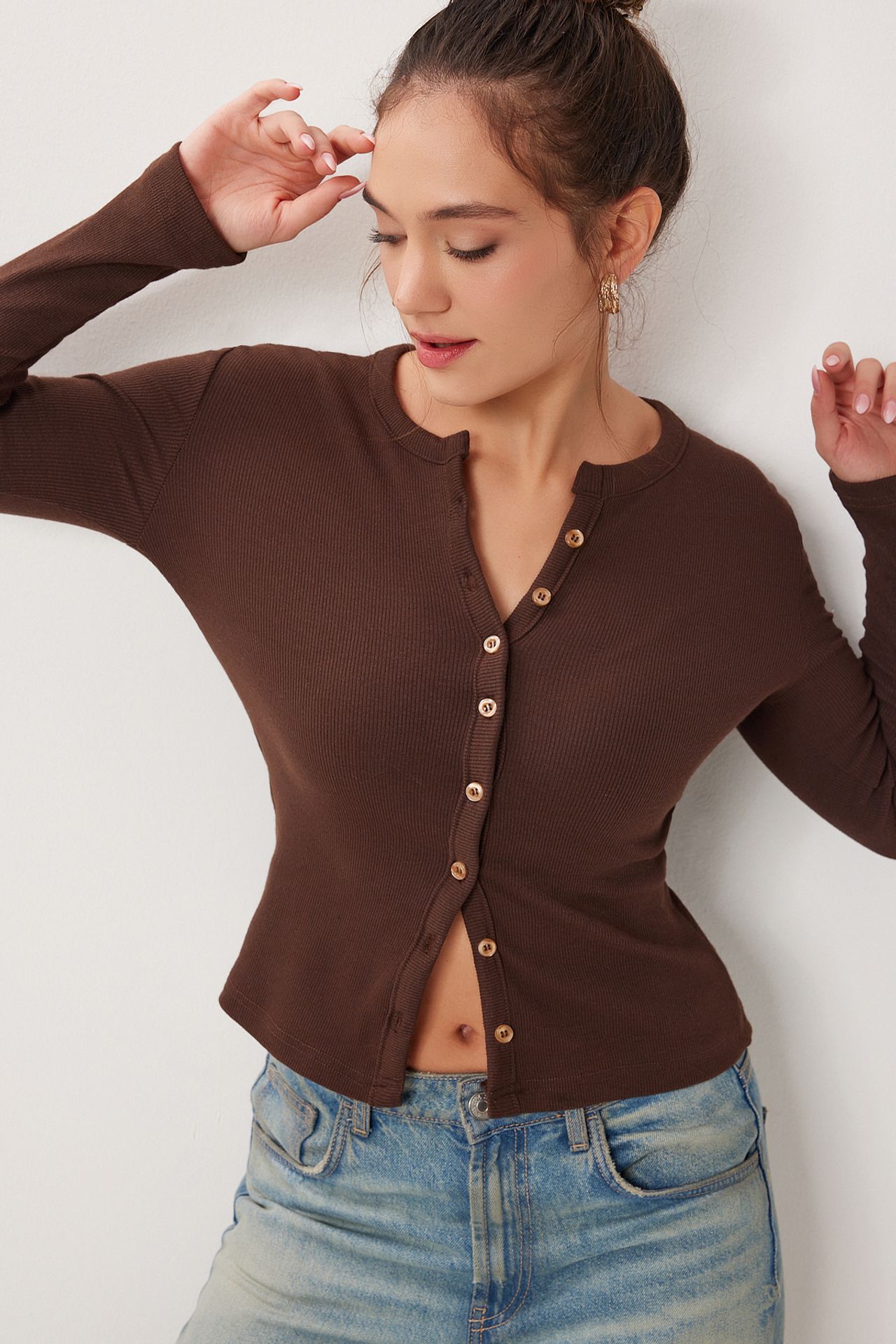 ISTANBUL Slim Fit Ribbed Knit Cardigan 2