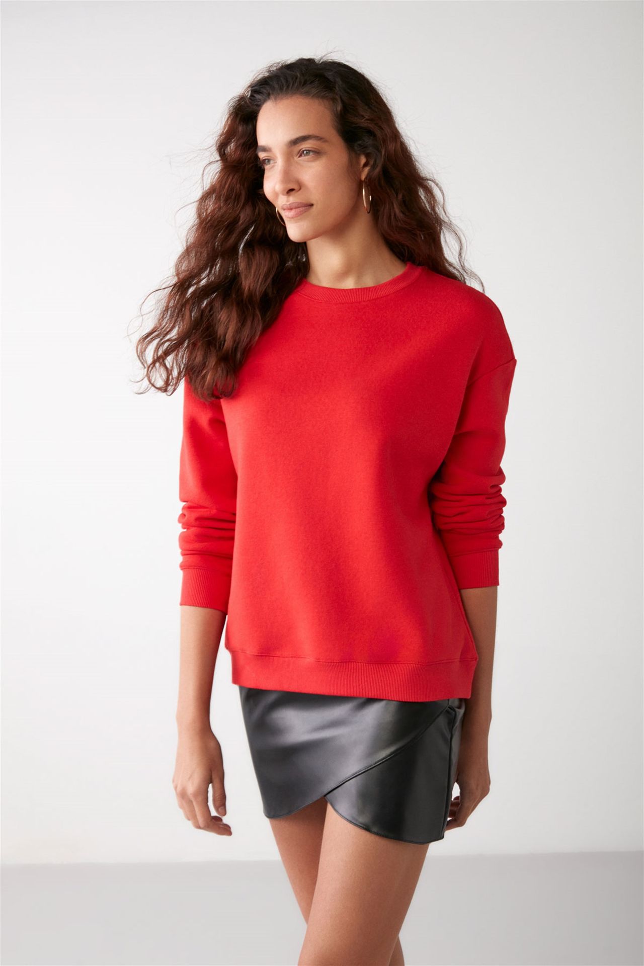 GRIMELANGE Bol Kesimli Bisiklet Yaka Sweatshirt 5