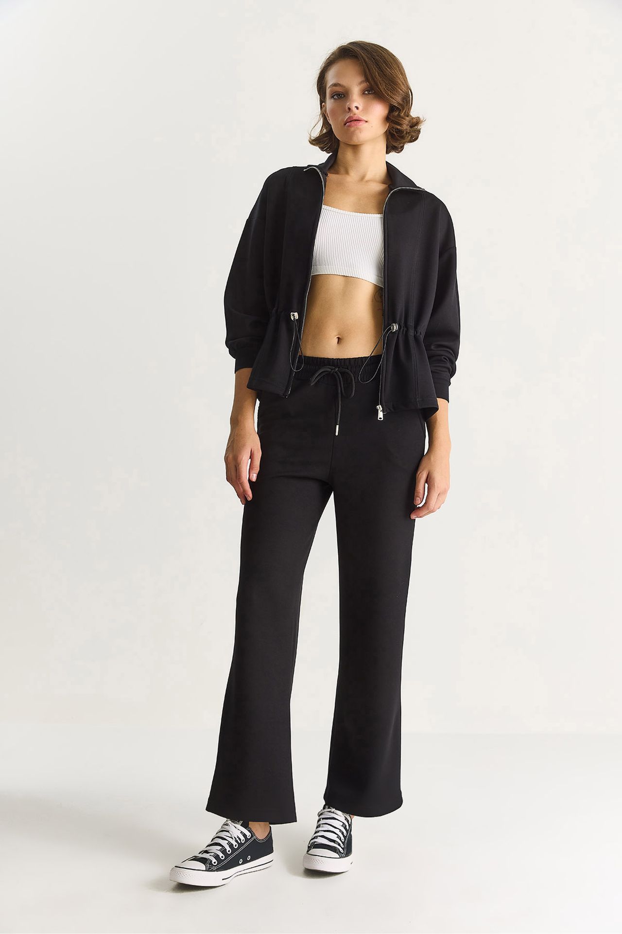 LUCCI Fitted Long Sleeve Jacket and Flare Pants Co-ord Set 4