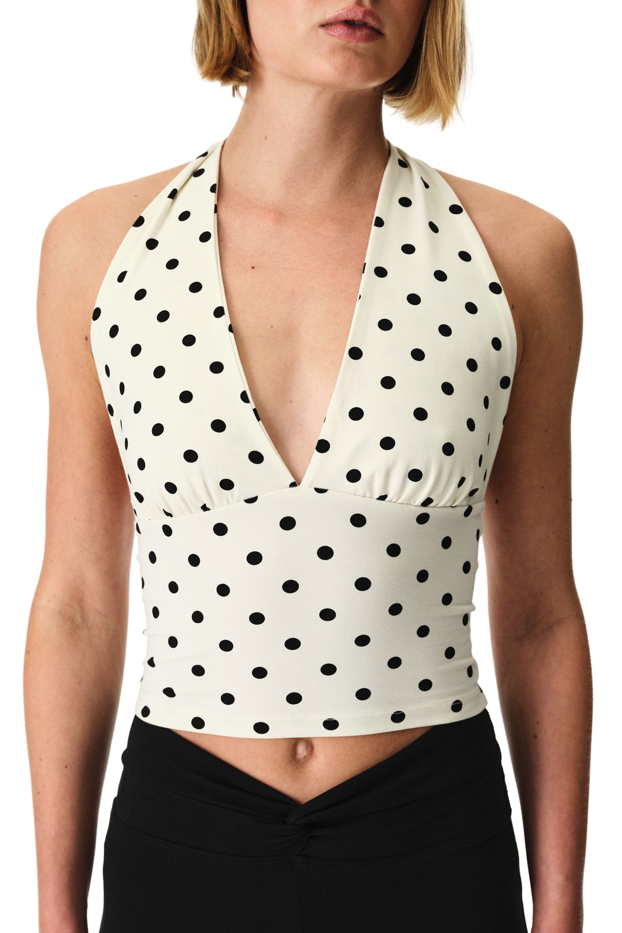 PENTI Polka Dot Halter Neck Top 3