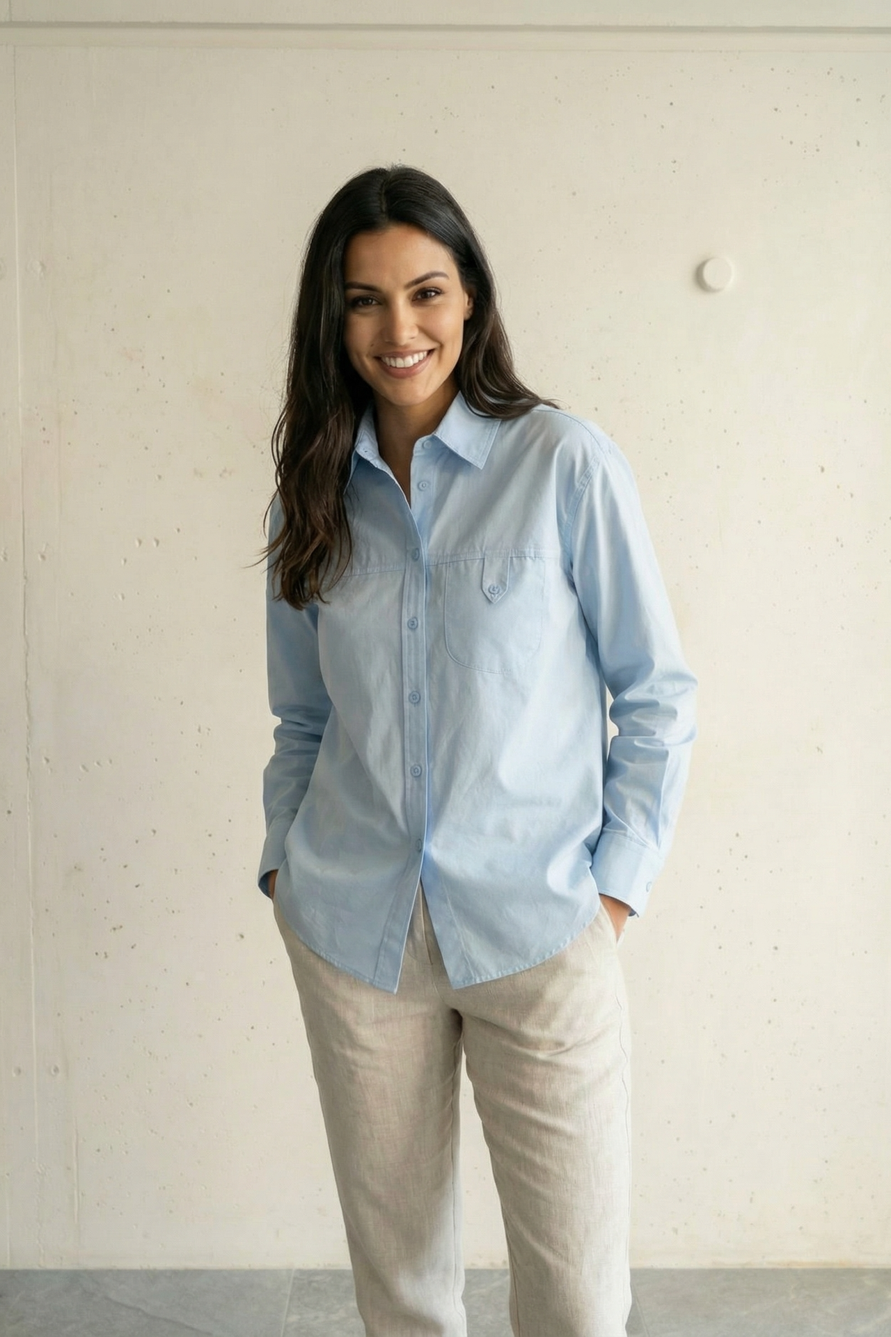 MY FASHION Long Cotton Textured Shirt 2