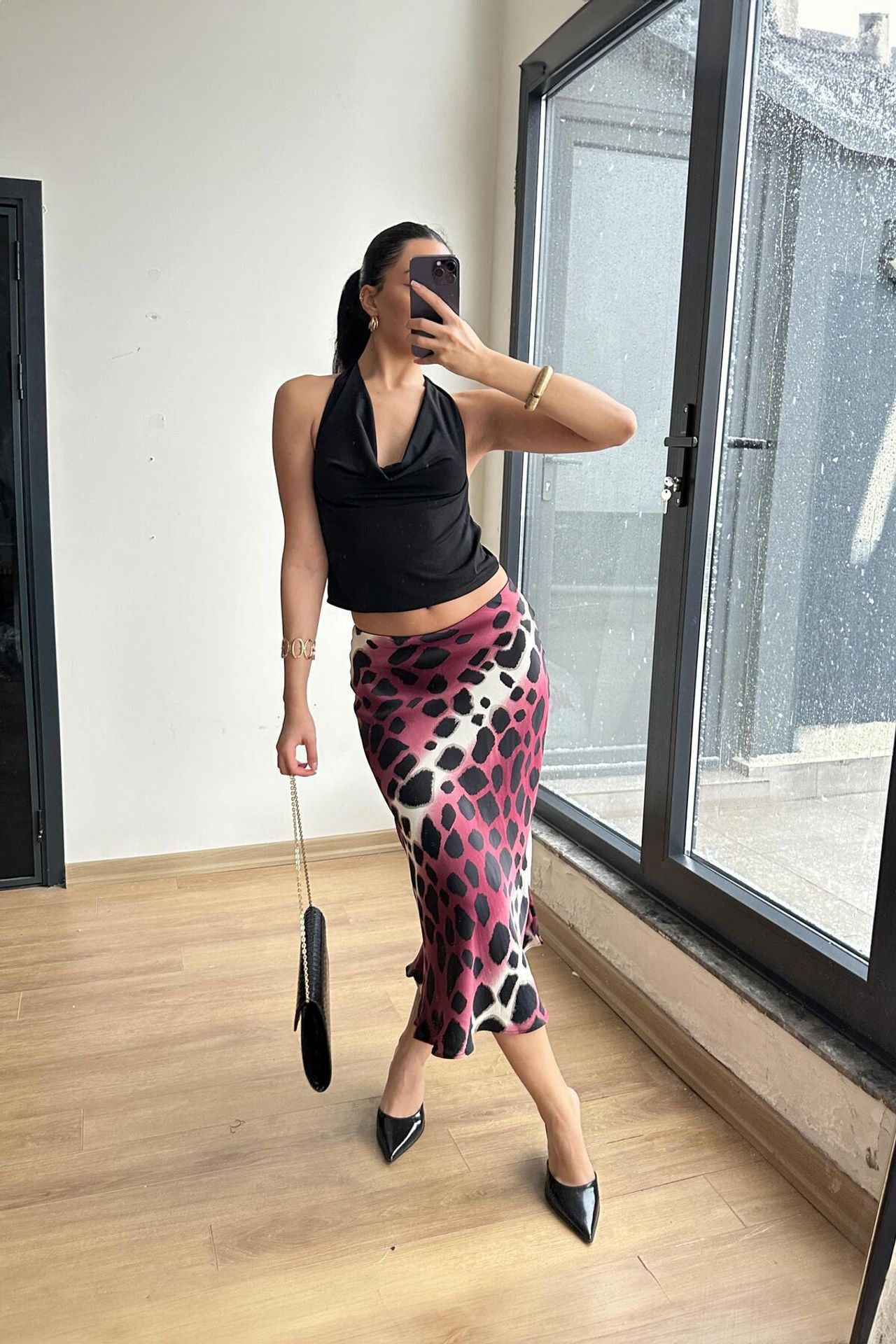 Mixray Leopard Midi Skirt 2