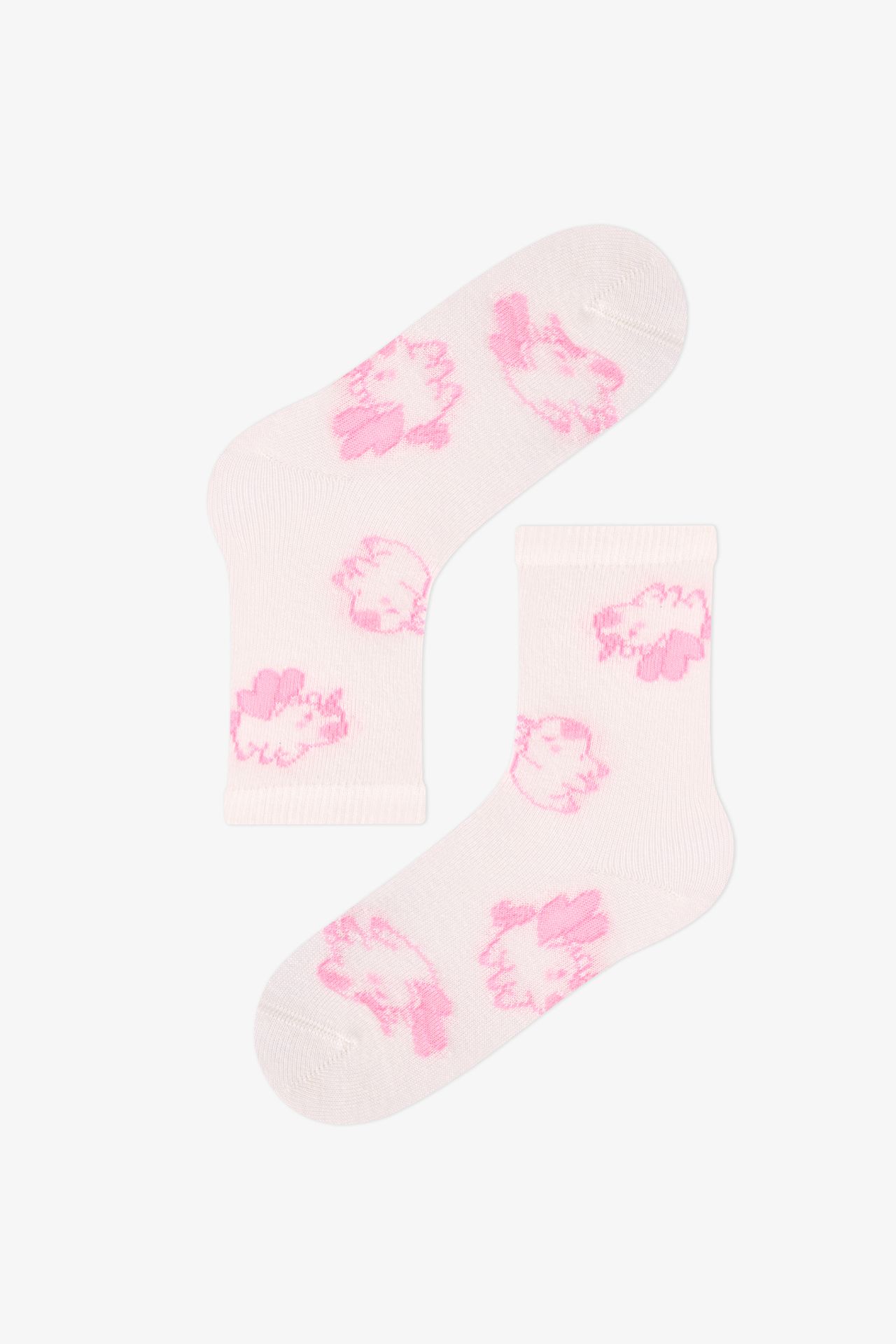 PENTI Girls' Capycorn Unicorn Pattern 2-Pack Crew Socks 4