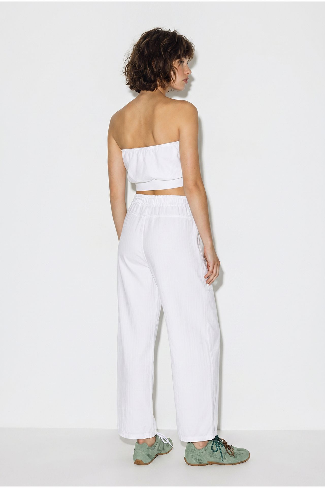 LUCCI Elastic Waist Straight Leg Pants with Pockets 5