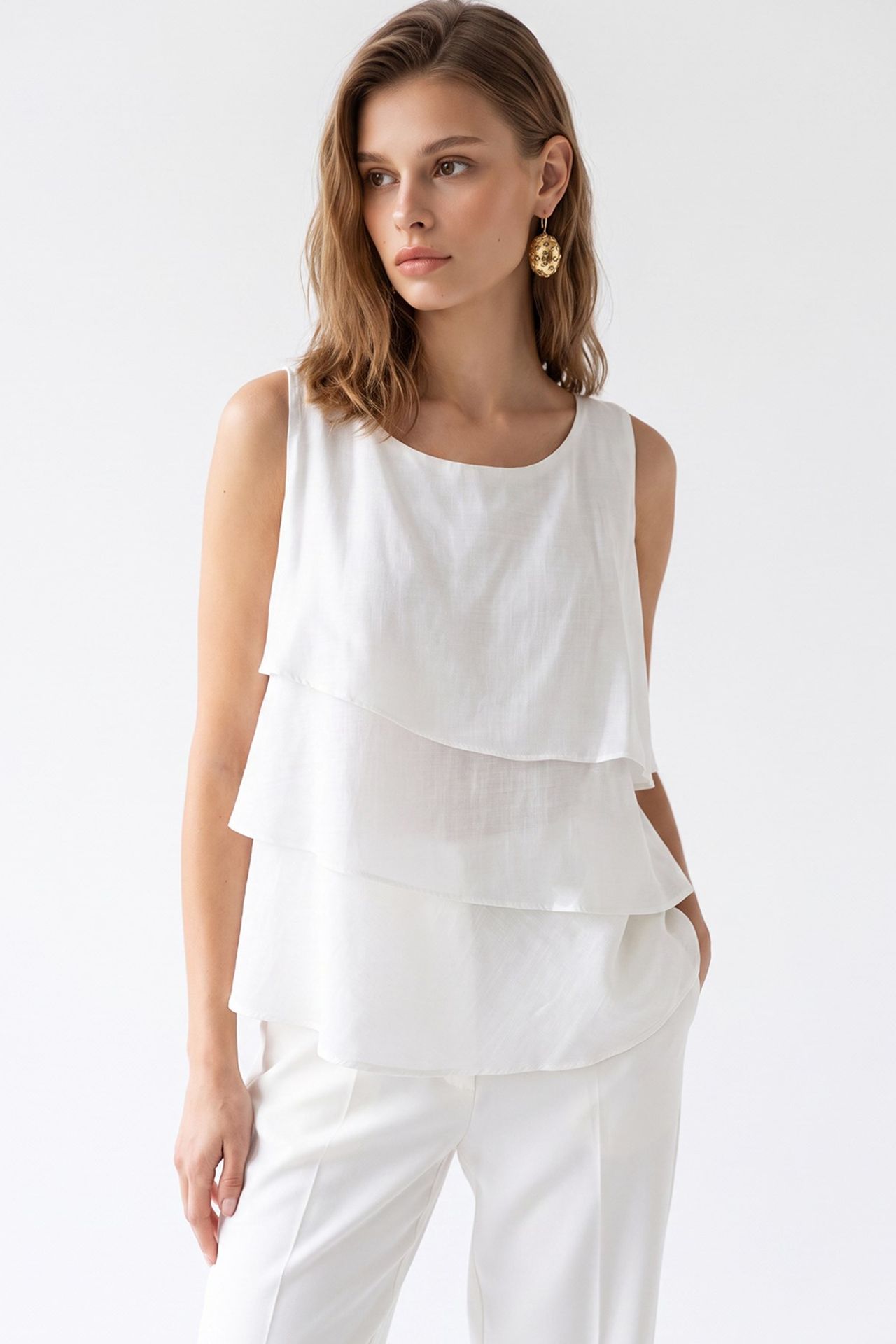 MIXRAY Women's Cotton Blouse 5