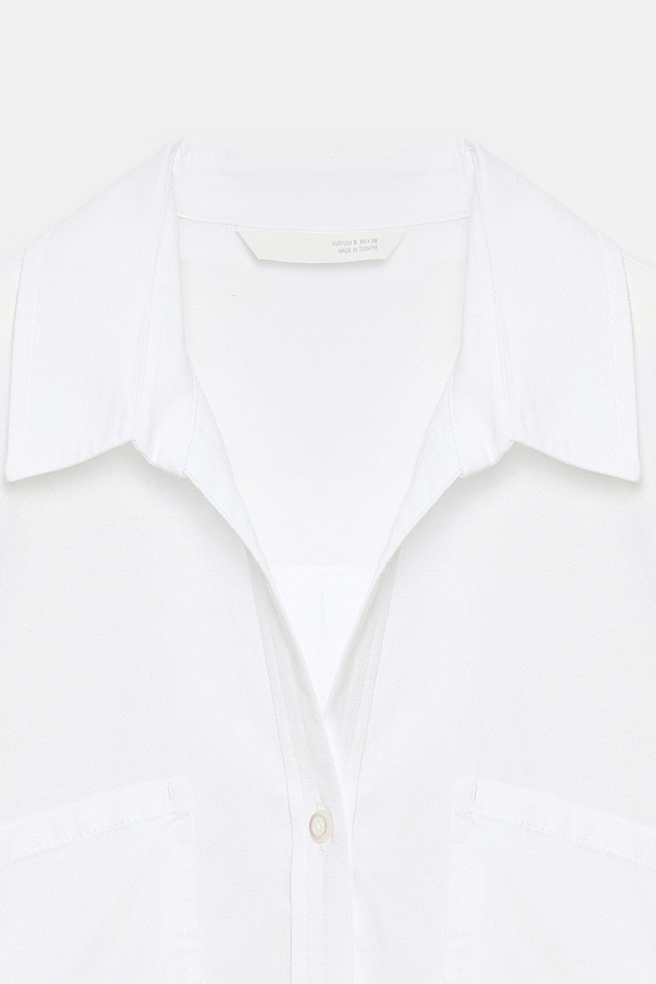 DILVIN Women's Cropped Shirt With Pocket 7