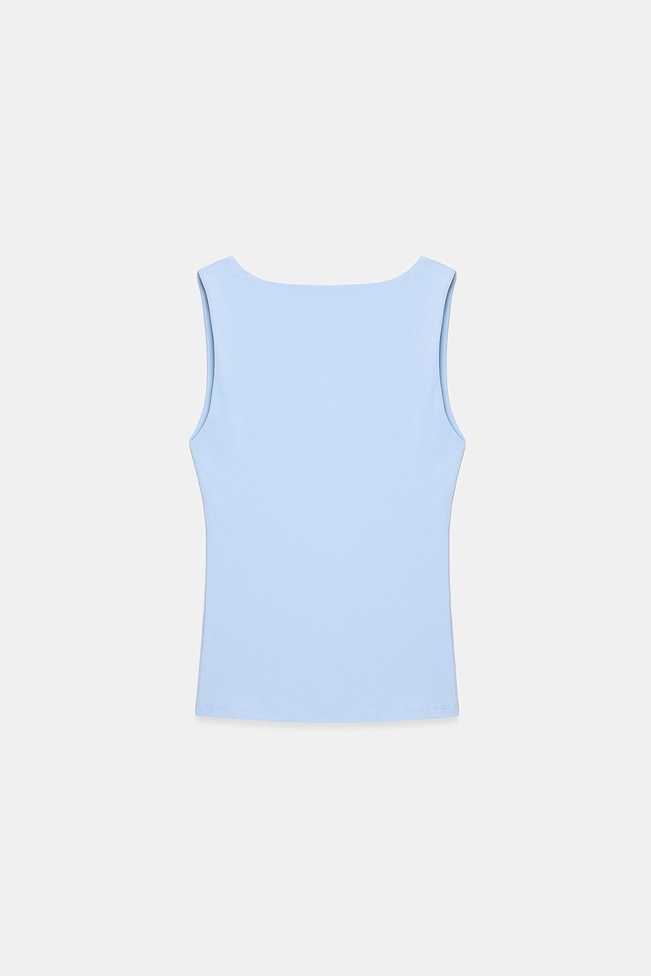 DILVIN Sleeveless Square-Neck Slim-Fit Jersey Blouse 6