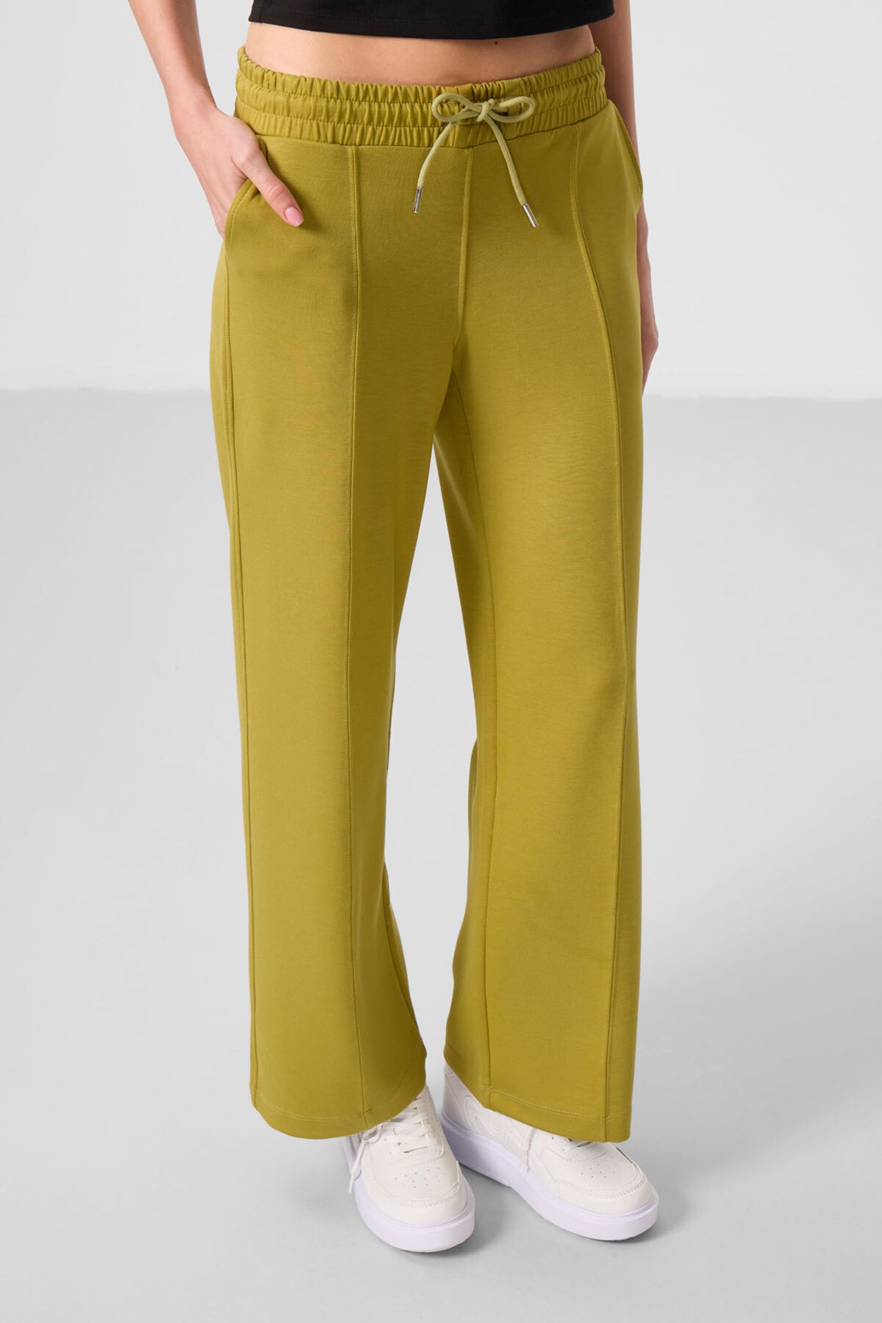 TOMMY Textured Wide Leg Palazzo Pants with Drawstring Waist 6