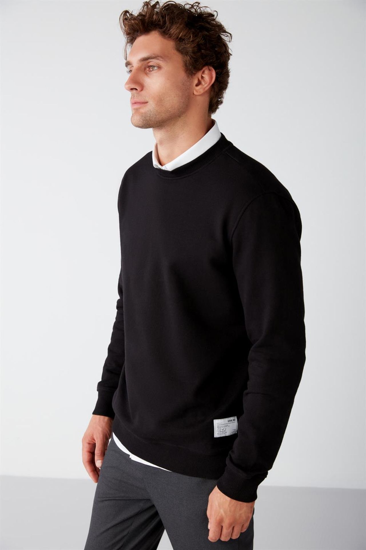 GRIMELANGE Fitilli Bisiklet Yaka Sweatshirt 4