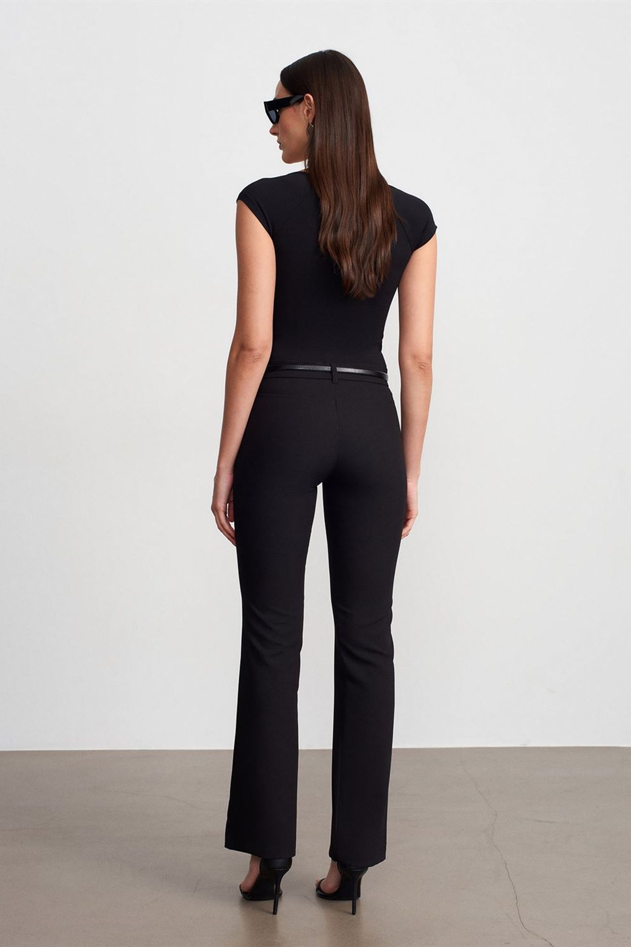 DILVIN High-Waist Flare Pants With Pockets 2