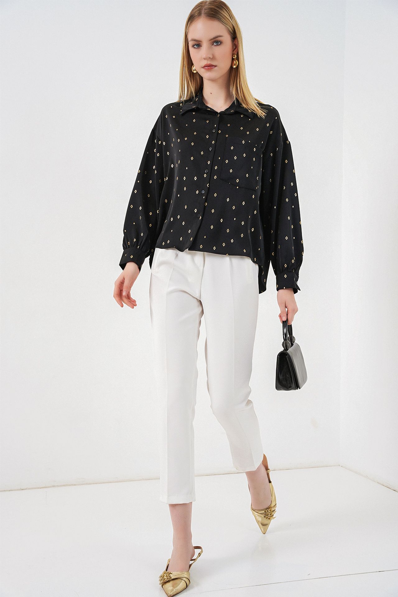 BDART Oversized Long Sleeve Printed Shirt with Pocket 2