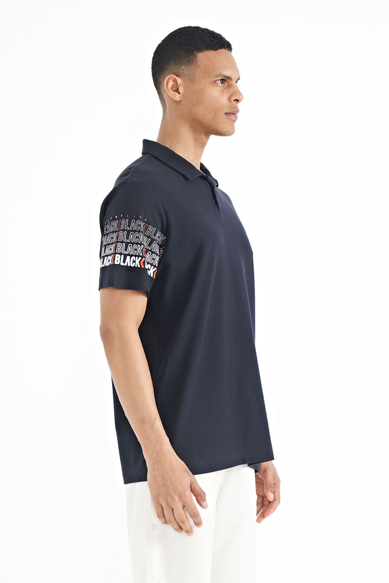 TOMMY Printed Polo Collar T-Shirt 5