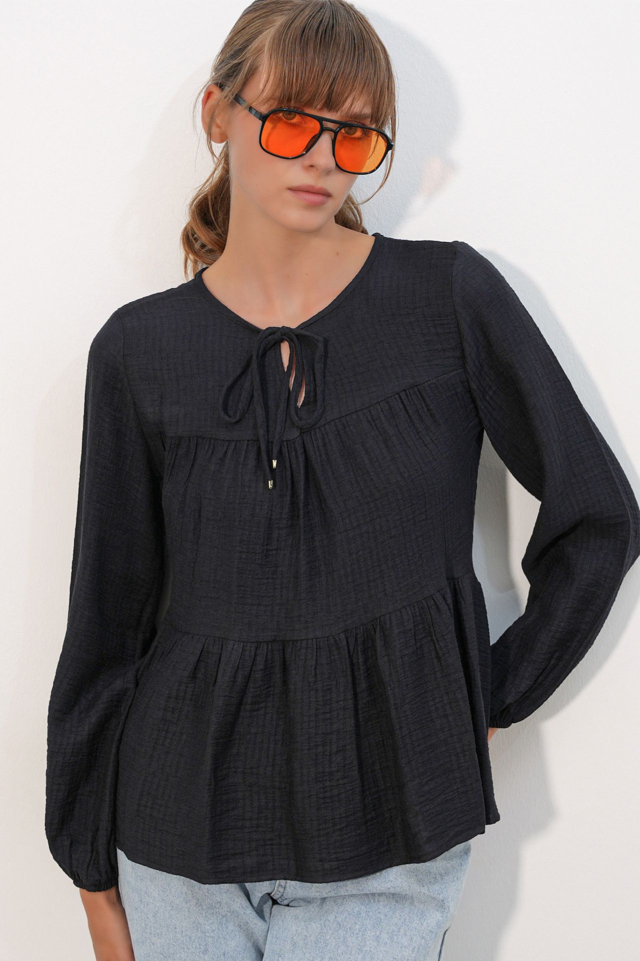 BDART Textured Tie-Front Blouse 1