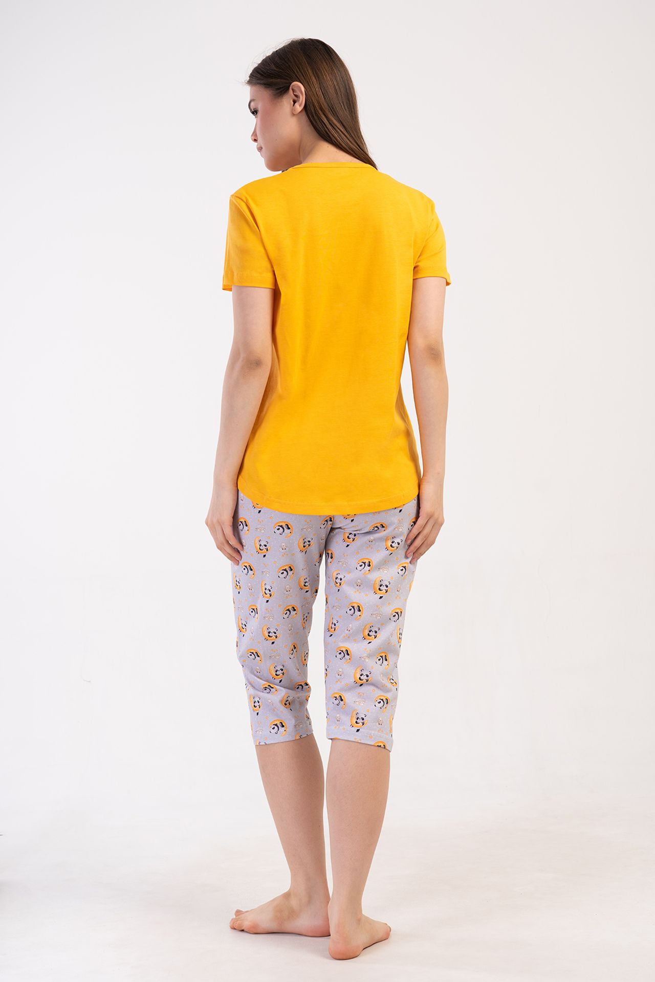 YAKE Capri Pijama Alt Üst Takım 3