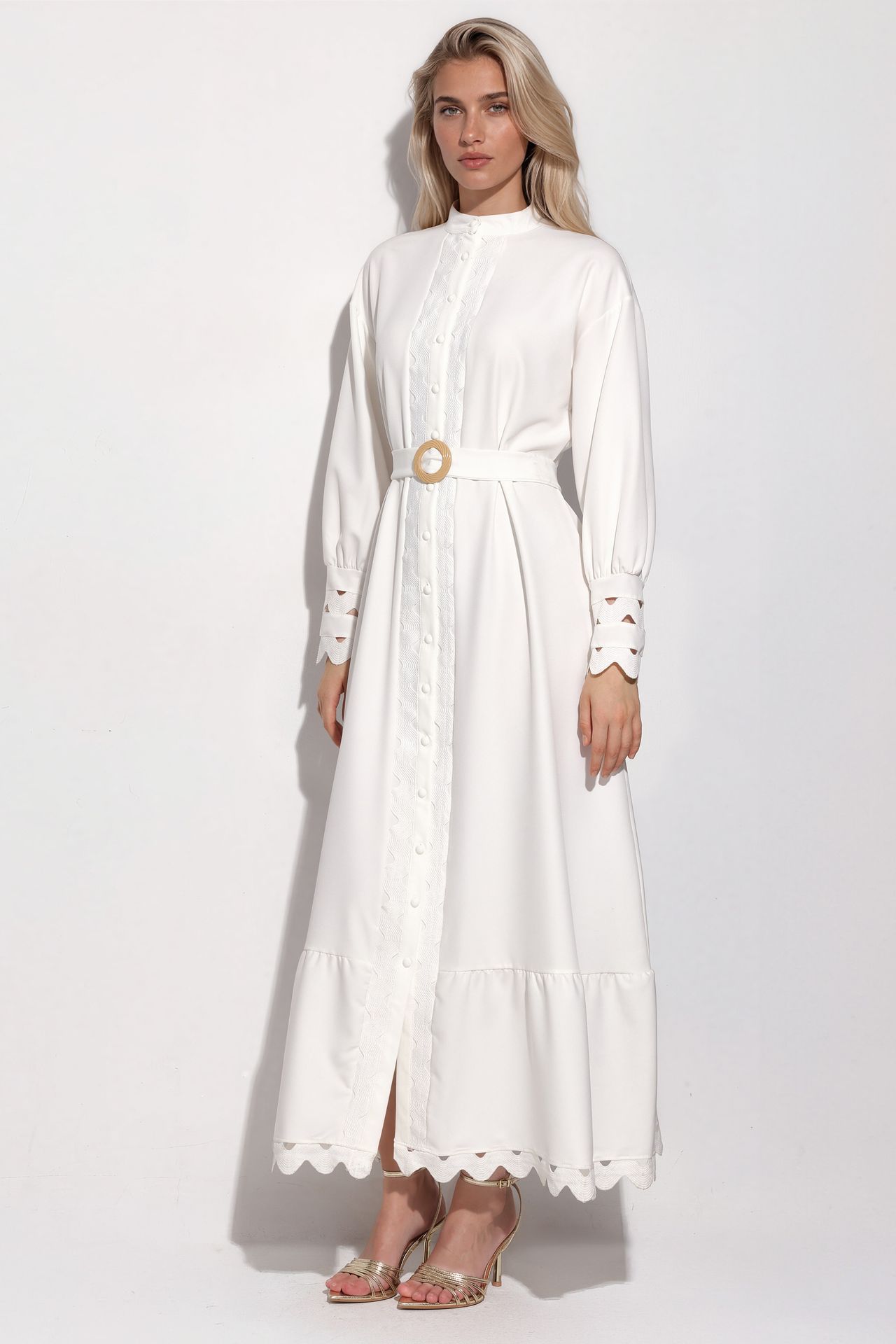 MSN Belted A-line Maxi Dress 2