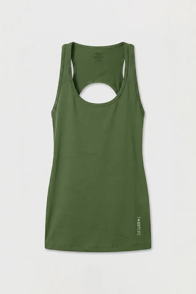 TOMMY Women's Cut Out Racerback Active Top