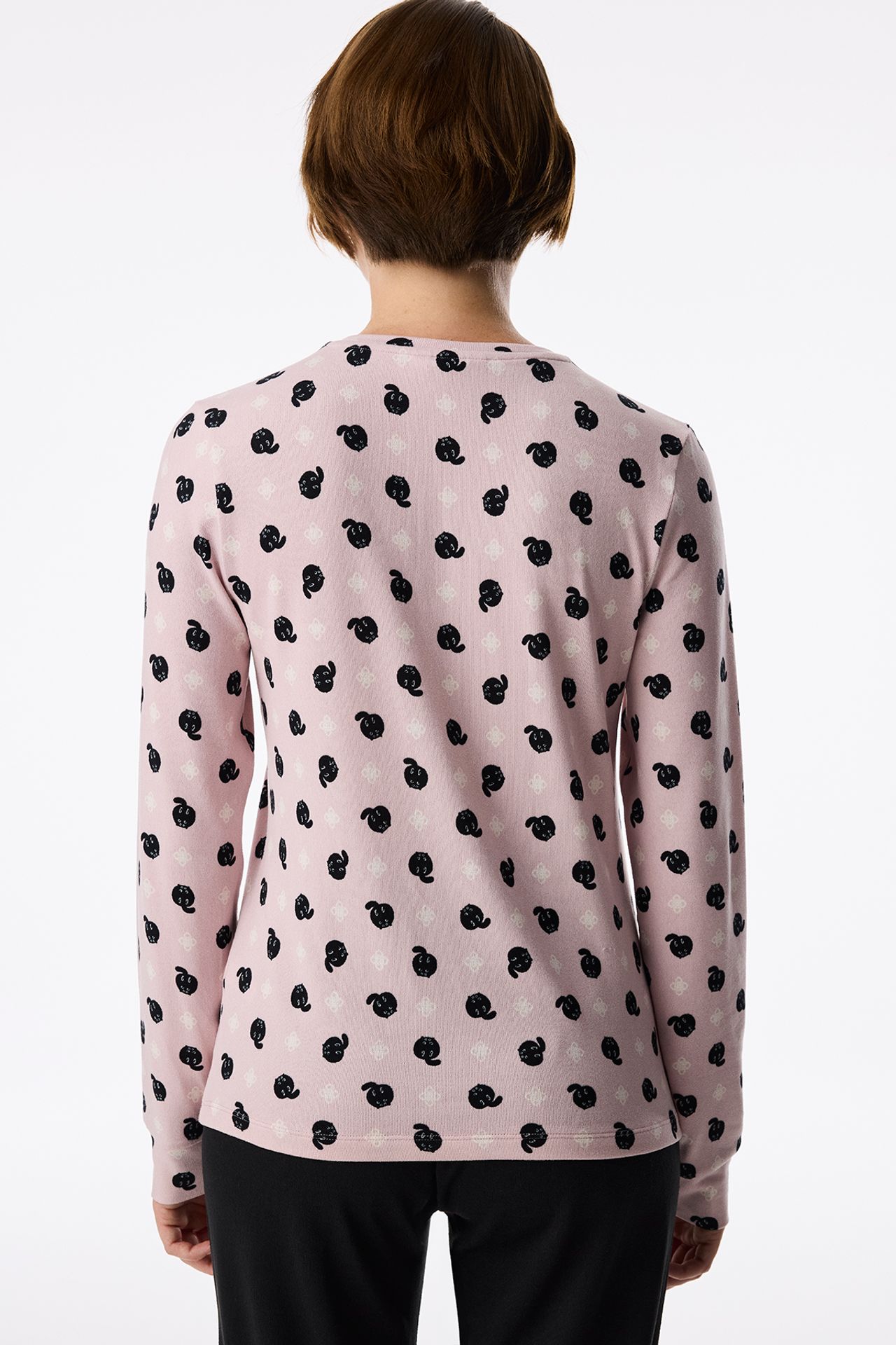 PENTI Moody Printed Animal Print Long Sleeve Pyjama T-Shirt 2