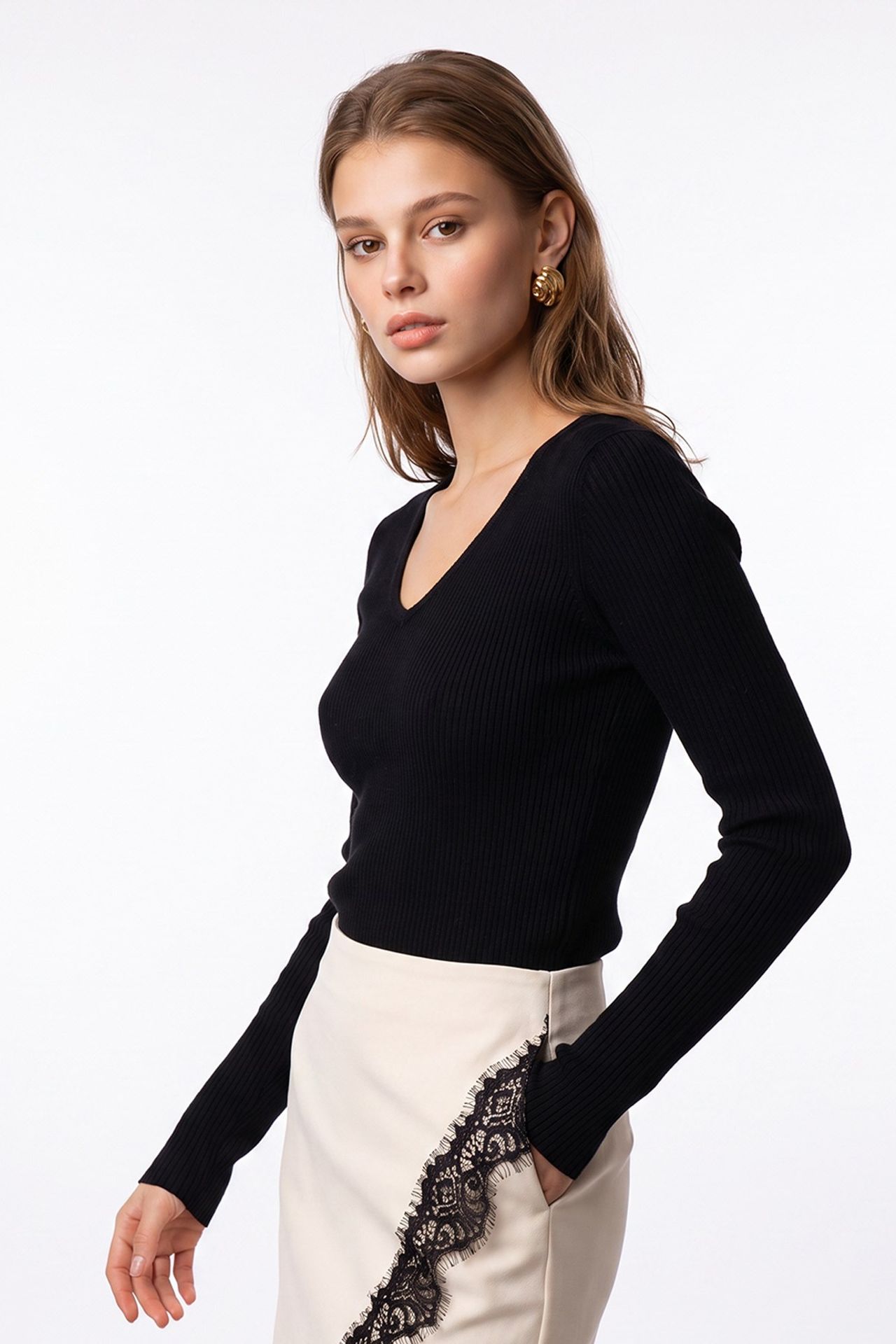 MIXRAY Women’s Viscose Blend Cashmere Sweater 3