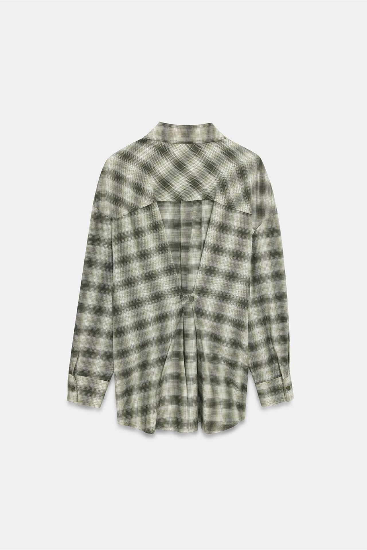 DILVIN Oversized Plaid Long-Sleeve Shirt 6