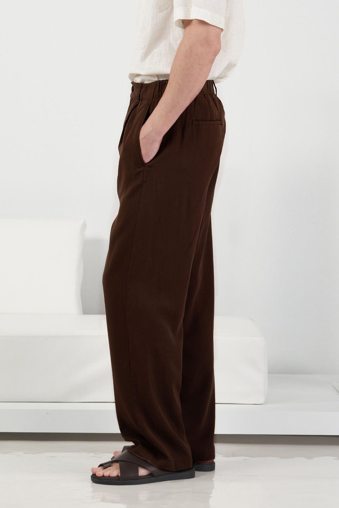 GIESTO High Waist Wide Leg Pleated Trousers 3