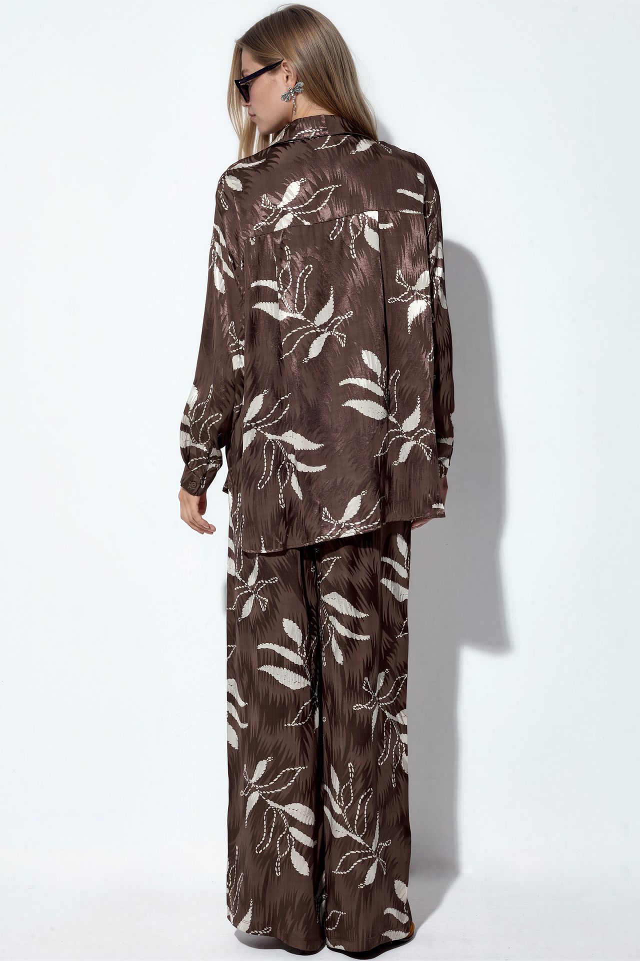 BDART Floral Viscose Shirt and Wide-Leg Trousers Set